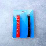 Silicone Friendship Bands Black and Red Set of 2