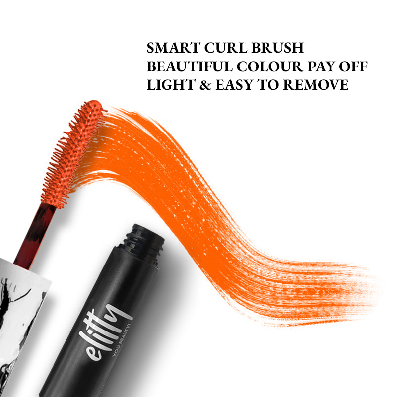Elitty Orange Pop Colored Lush Lashes Mascara - Tangerine Twist - 5 gm
