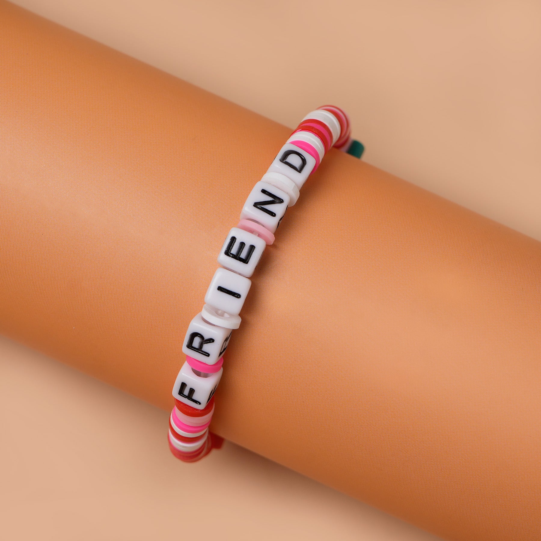 Pink Loop Fruit Bead Friendship Bracelet