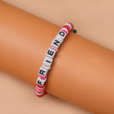Pink Loop Fruit Bead Friendship Bracelet