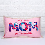 Archies "The Best Mom in the World" Soft Pink Cushion for Moms