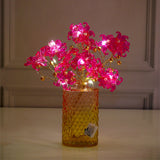 Pink Blossoms in Crystal Vase