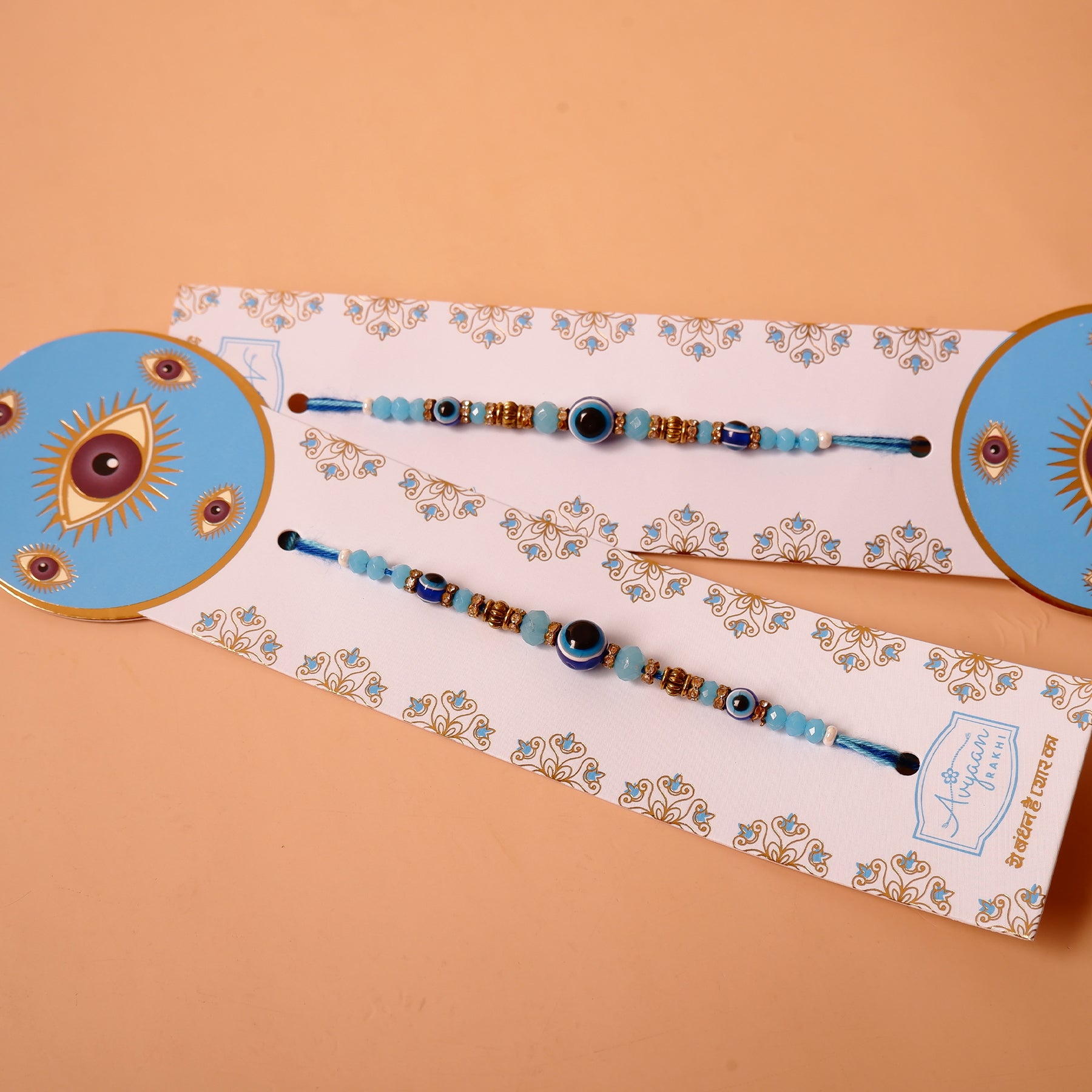 Beaded Evil Eye Rakhi Pack of 2