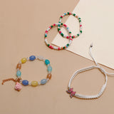 Butterfly Charm Multi Layer Bracelet Set