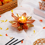 Floral Brass Akhand Jyoti Diya