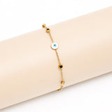 Elegant Evil Eye Golden Bracelet
