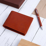 Rusted Brown Wallet And Pen Gift Set