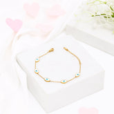 Evil Eye Charms Golden Bracelet