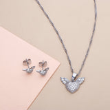 Wings of Love Pendant with Earring Set