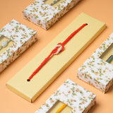 Knotted Beads White Rakhi