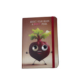 Beetroot Theme Googli Eyes Elastic Closure Notebook