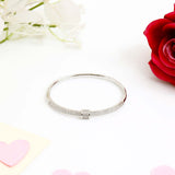 Statement Square Silver Bracelet