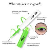 Elitty Neon Green Matte Pop Coloured Eyeliner -Mean Money (4ml)