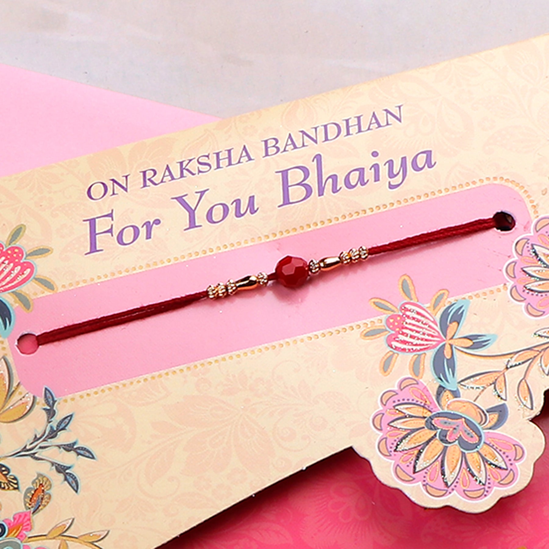 Sacred Rakhi mailer with Roli chawal and Envelope Pack of 3