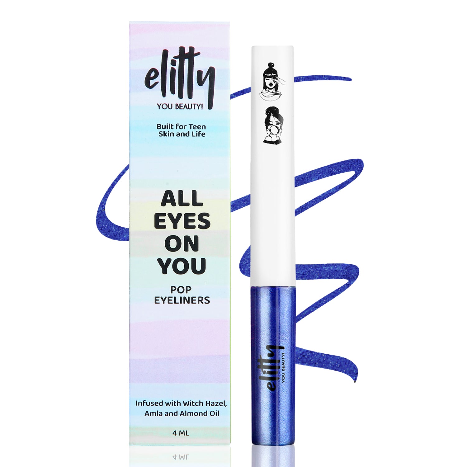 Elitty Blue Metallic Pop Coloured Eyeliner - Heaven's Calling (4ml)