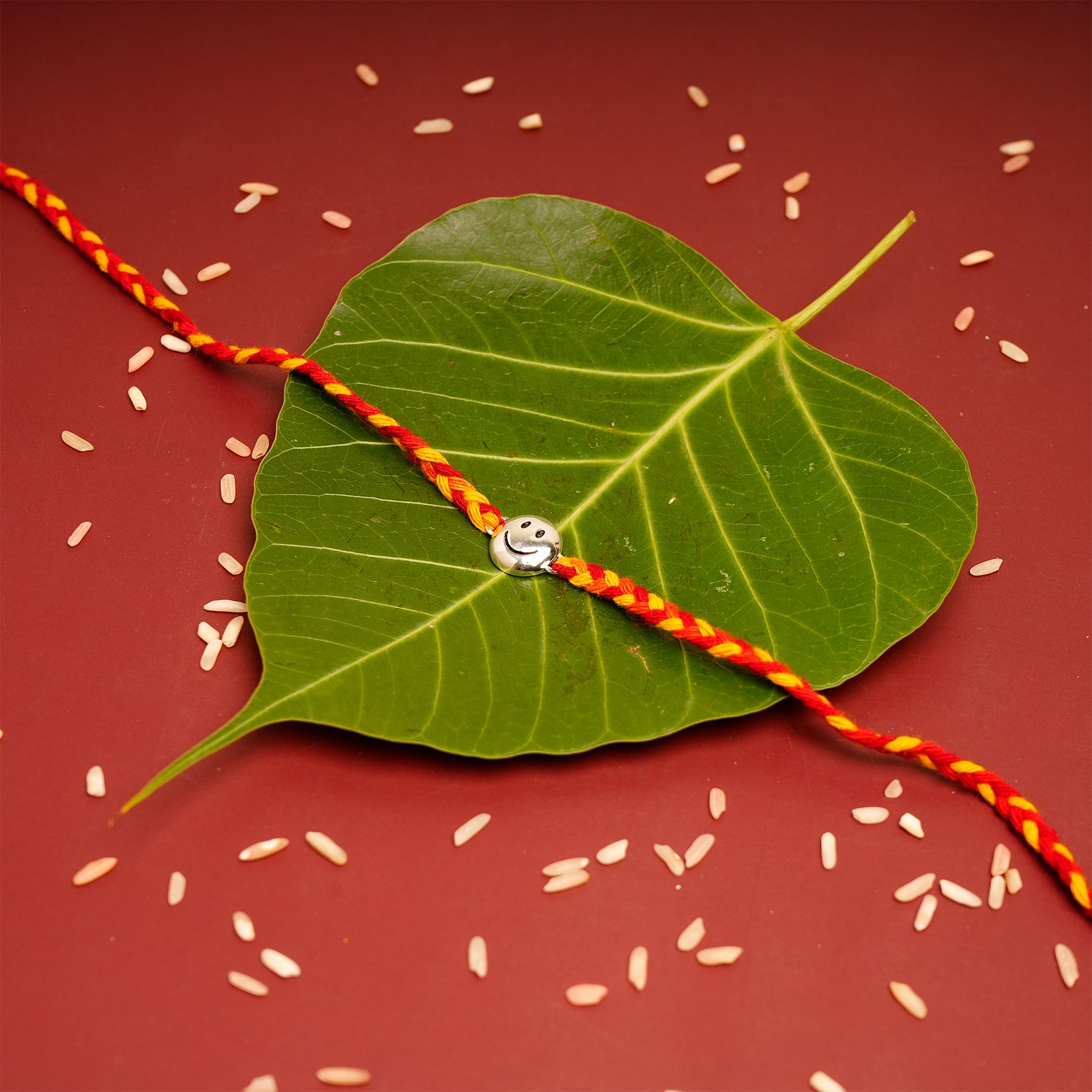 Smiley Premium Silver Rakhi