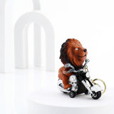 Lion Bike Ride Keychain