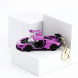 Purple Sports Car Keychain
