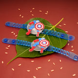 Captain America Blue Rubber Kids Rakhi Pack of 2