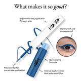 Elitty Dark Blue Matte Pop Coloured Eyeliner - Main Character (4ml)