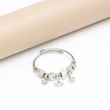 Hearts Charms Silver Bracelet