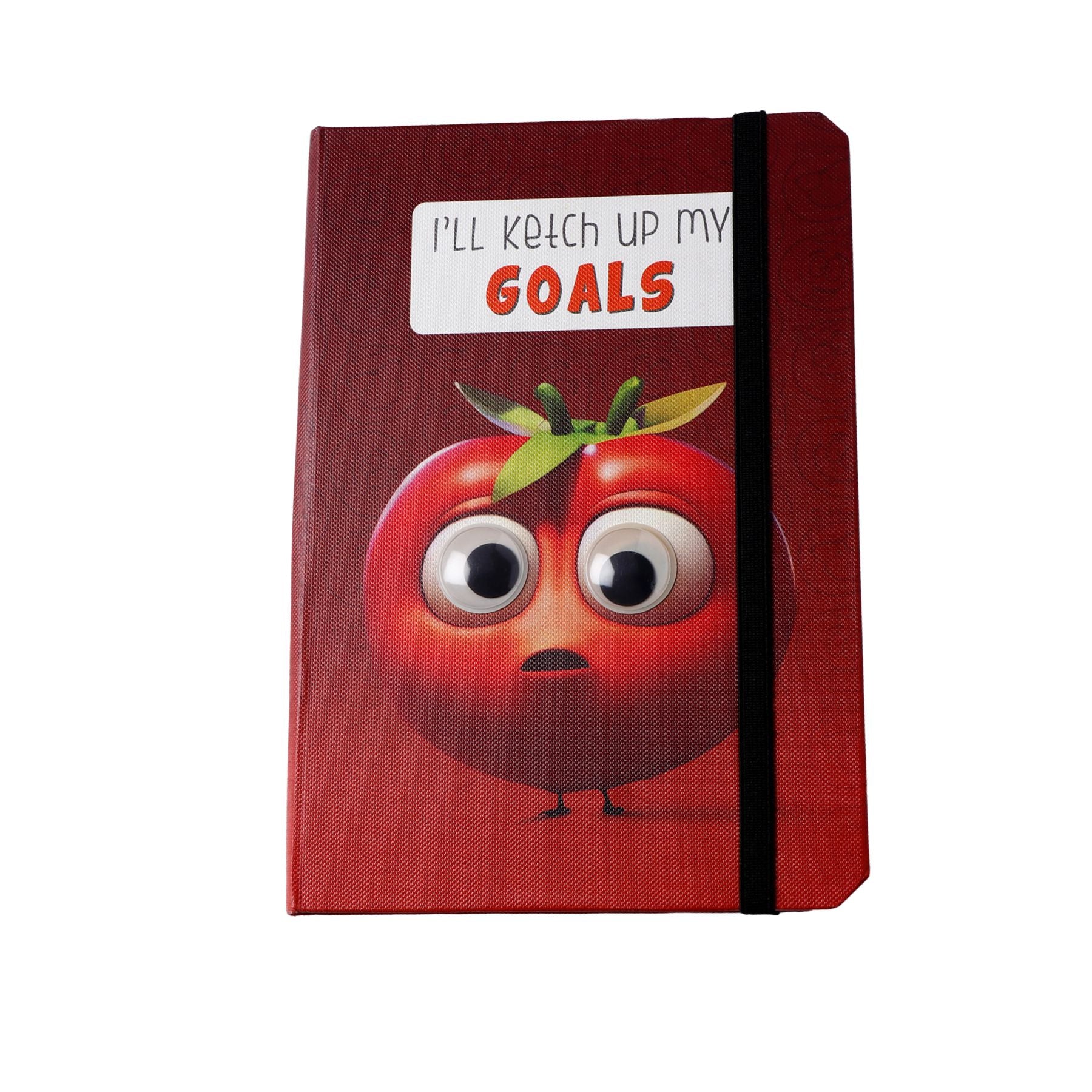 Pineapple Theme Googli Eyes Elastic Closure Notebook