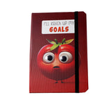 Pineapple Theme Googli Eyes Elastic Closure Notebook