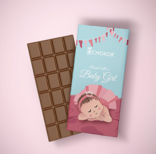 CHOKOR Baby Girl - Coffee Flavoured Almond Chocolate Bar