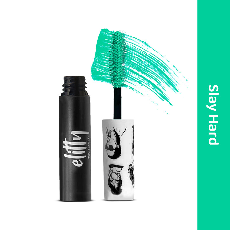 Elitty Turqoise Pop Colored Lush Lashes Mascara - Slay Hard - 5 gm