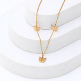 Ethereal Wings Golden Chain Pendant