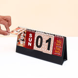 Abstract Quoted Desk Top Perpetual Calendar 2026