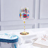 Blow the Candles Quoted Birthday Wine Glass