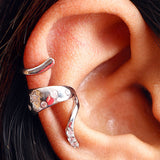 Silver Serpent Earcuffs