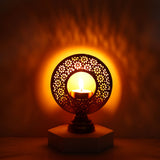 Radiant Golden Diya Stand