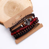 Superman Beaded Multilayer Leather Bracelet