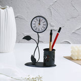 Classic Pen Stand Figurine Clock