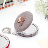 Grey Knitted Compact Mirror