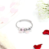 Pearls and Shells Charms Silver Bracelet