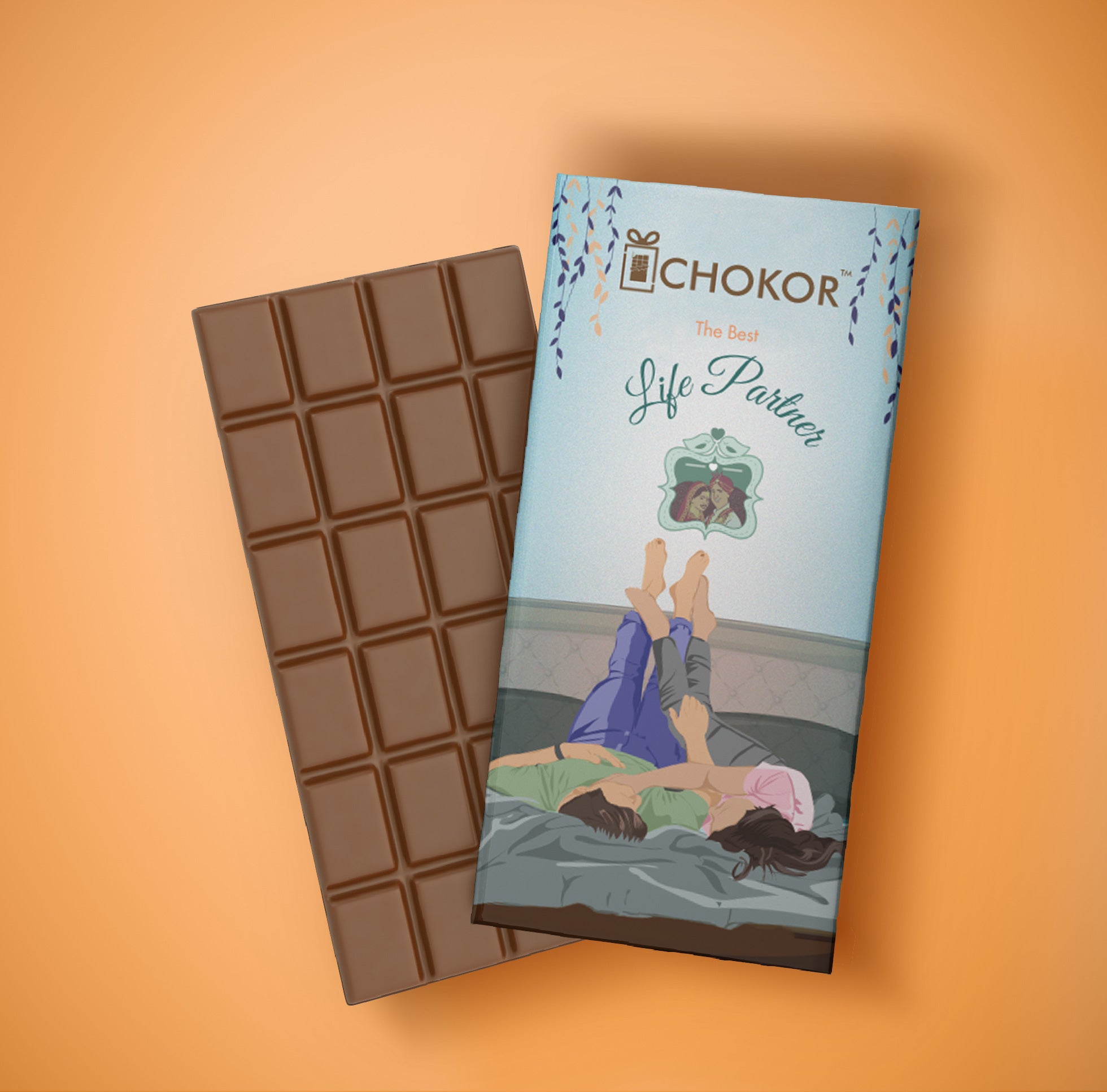 CHOKOR Best Life Partner - Blueberry Flavoured Chocolate Bar