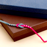 Beaded Pink and Grey Rakhi