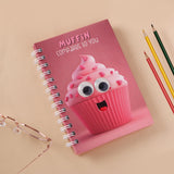 Cupcake Theme Googli Eyes Spiral Notebook
