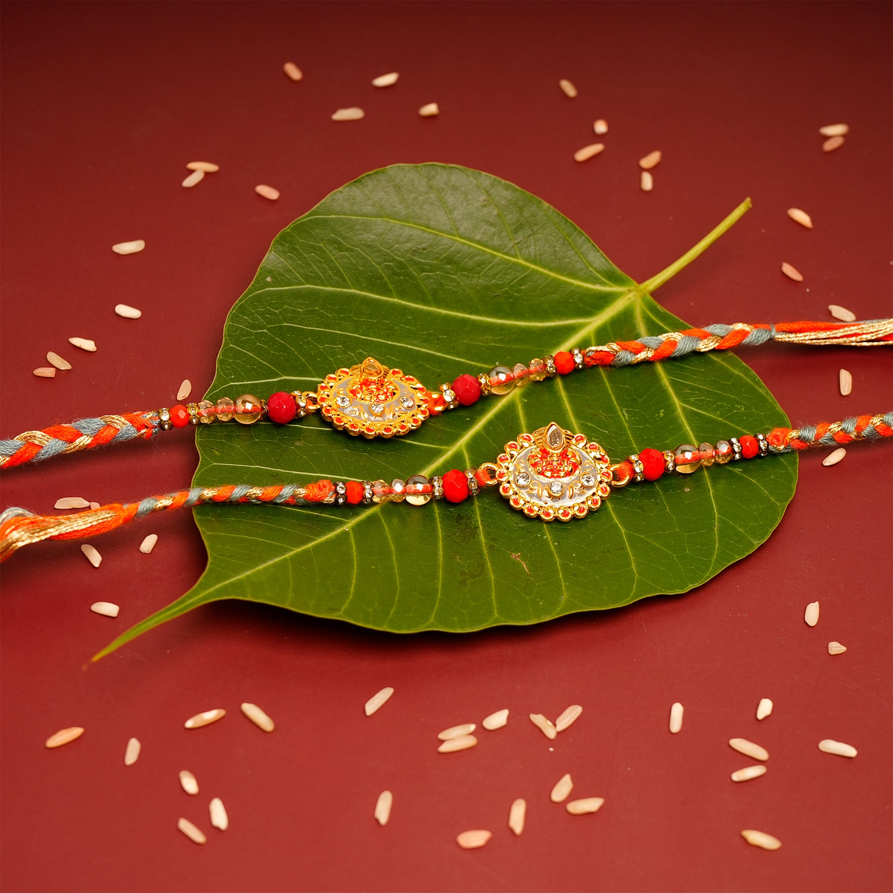 Rinestone Designer Rakhi Pack of 2