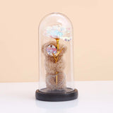 White Teddy LED Glass Jar Showpiece