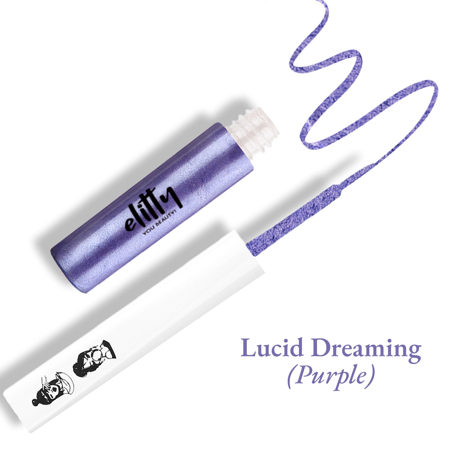 Elitty Purple Metallic Pop Coloured Eyeliner - Lucid Dreaming (4ml)