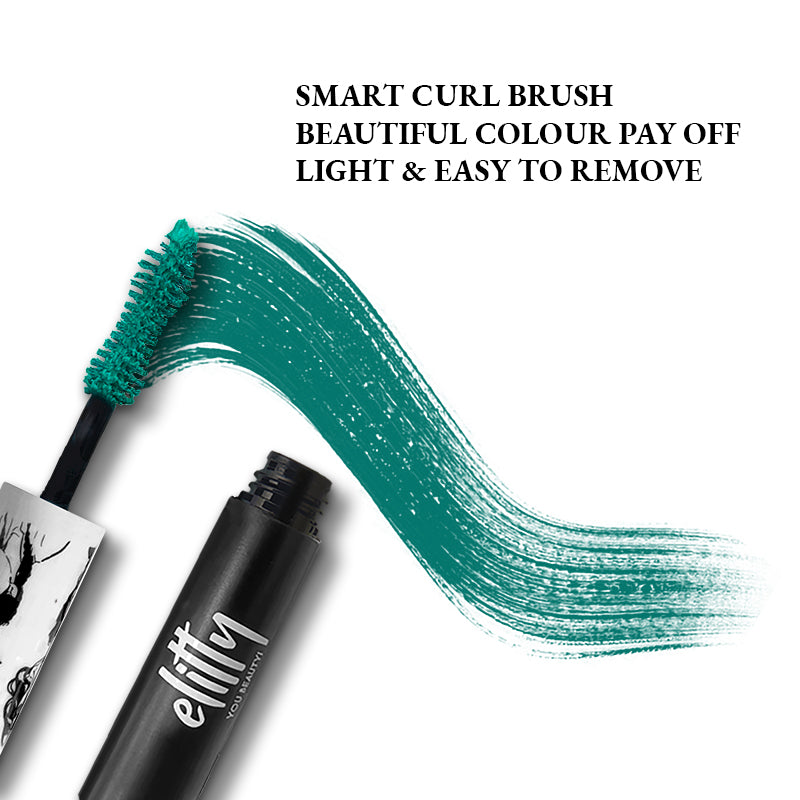 Elitty Teal Pop Colored Lush Lashes Mascara - Queen Energy - 5 gm