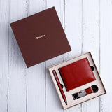 Rusted Brown Wallet Pen Keychain Gift Set
