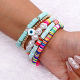 Evil Eye Multi Layer Bracelet Set