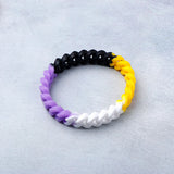 Interlocked Silicone Friendship Band Quadral Colours
