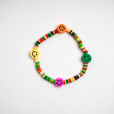 Multicolour Loop Smiley Bead Friendship Bracelet