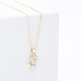 Floral Elegance Pendant Earing Set with Gift Box